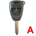 Type-A Chrysler remote key shell 