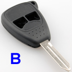 Chrysler Type B 2 Buttons Remote Key Shell