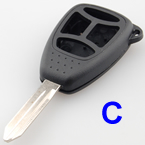 Chrysler Type C 4 Button Remote Key Shell