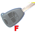 Chrysler Type F 4 Buttons Remote Key Shell