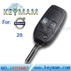 Volvo 2 button remote control folding key shell